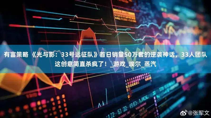 有富策略 《光与影：33号远征队》首日销量50万套的逆袭神话，33人团队这创意简直杀疯了！_游戏_埃尔_蒸汽